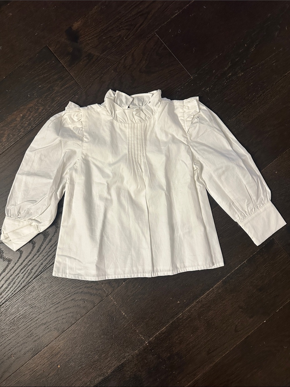 Janie and Jack White Ruffled High-Neck Blouse 3T